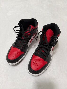 Jordan Black and Red High-Top Sneaker